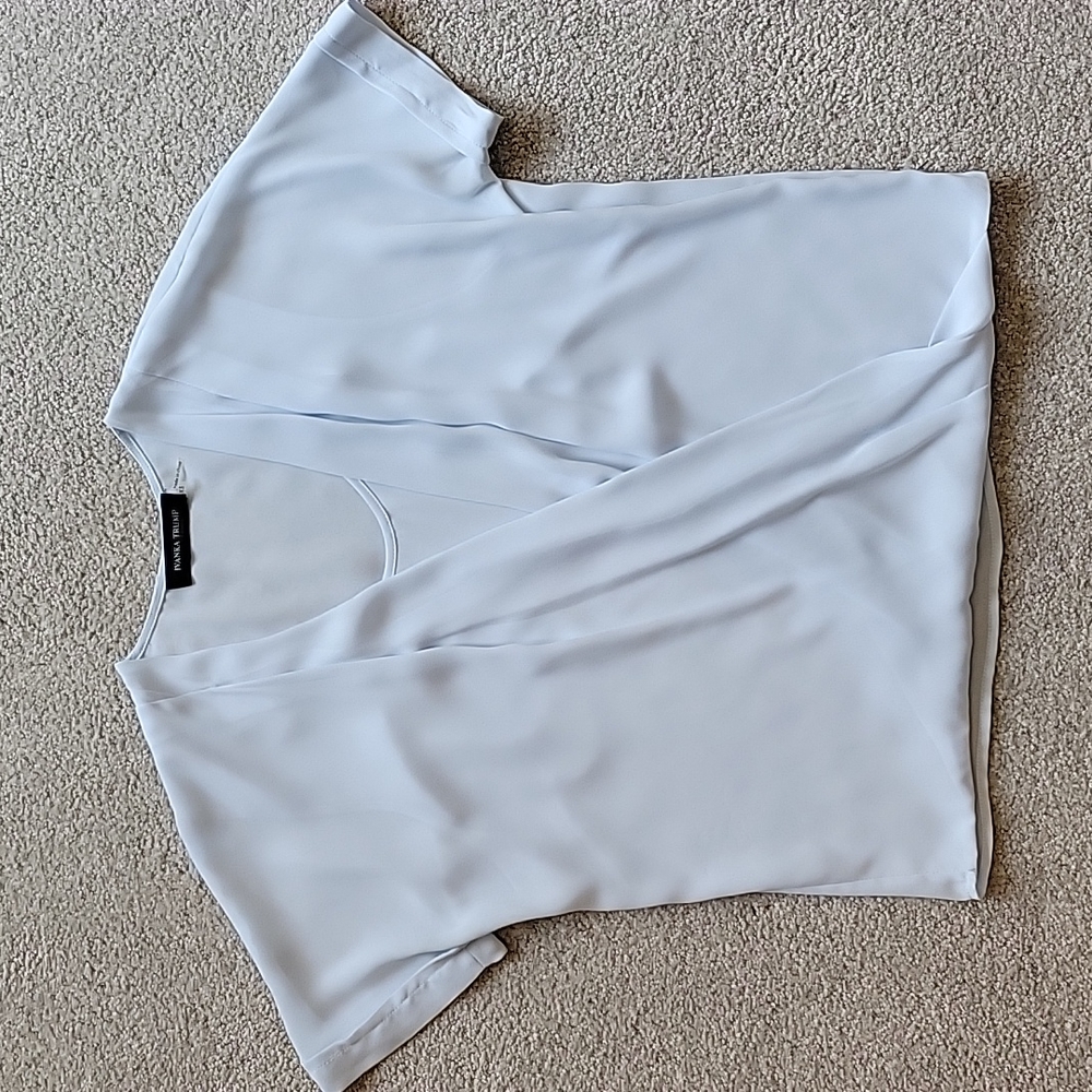 Ivanka Trump pale blue blouse top size XS